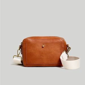 Madewell transport camera bag, brown leather